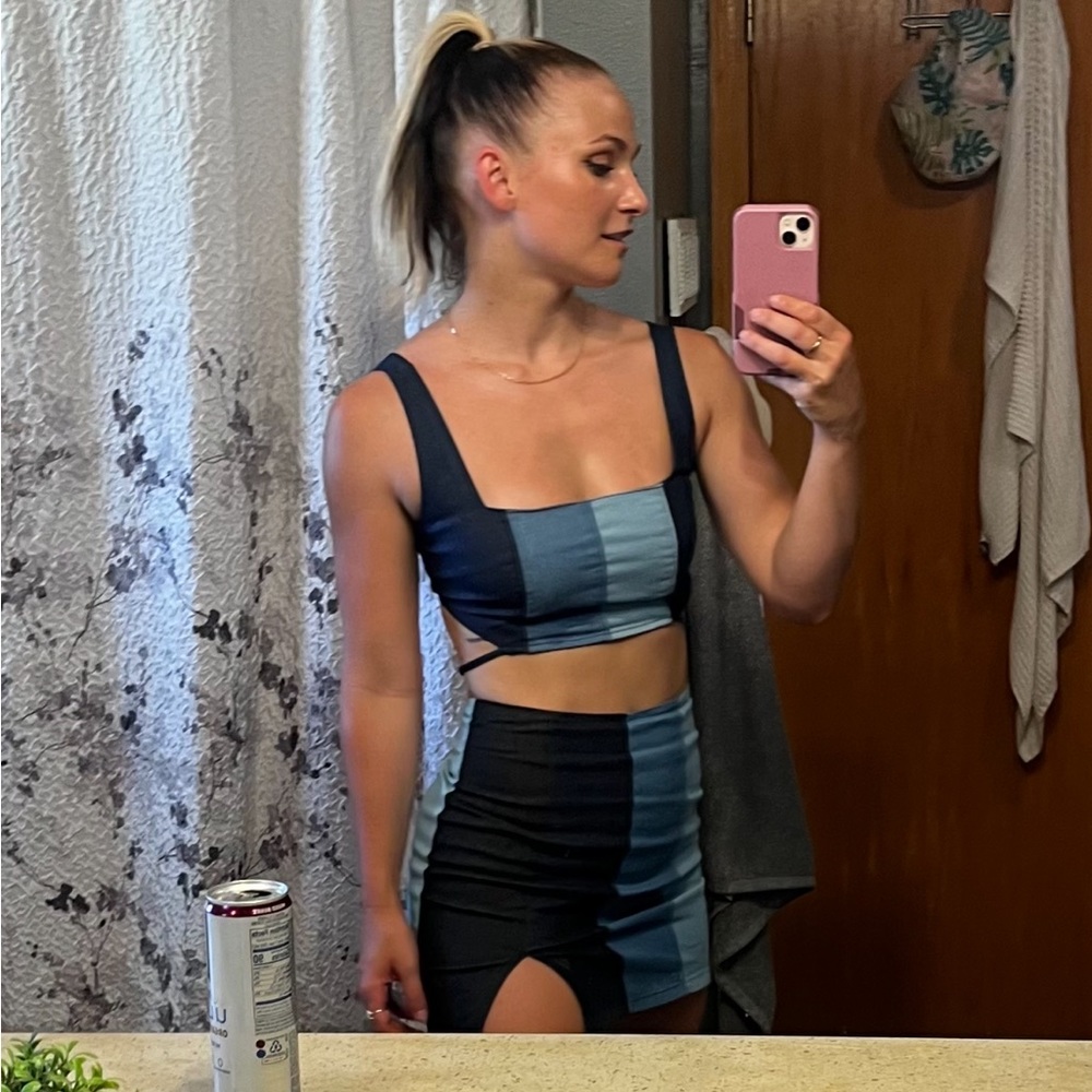 “Denim” Skirt and Too Set